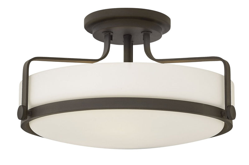 Harper 3-Light 18" Semi-Flush Mount in Oil Rubbed Bronze