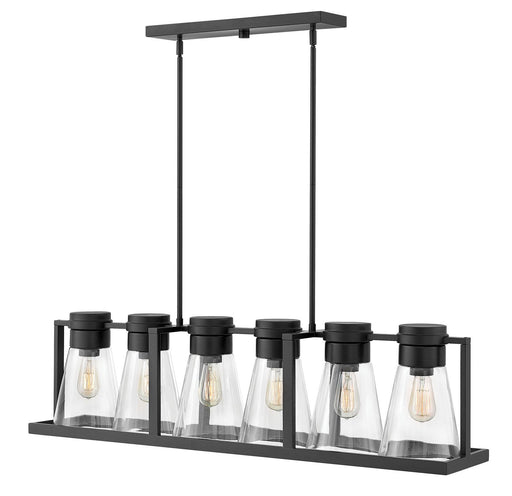 Refinery 6-Light Linear Chandelier in Black