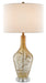 Habib 1-Light Table Lamp in Champagne Speckle with Eggshell Shantung Shade - Lamps Expo