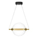 Otto Sphere Low Voltage Mini Pendant in Black with Brass Accents - 161305-SKT-STND-31-YT0517 by Hubbardton Forge