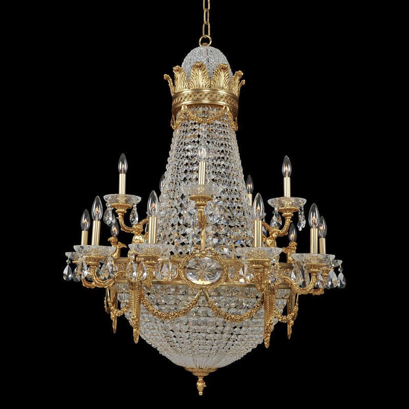 Marseille 25-Light Chandelier in Antique Brass