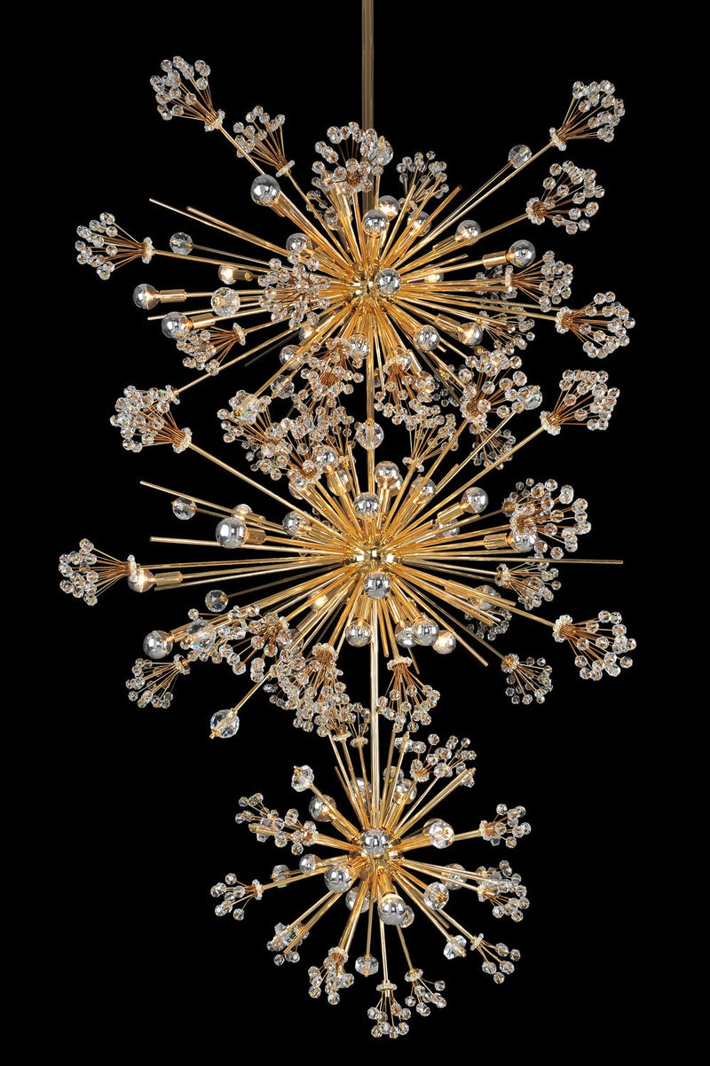 Constellation 50-Light Foyer Chandelier in Gold