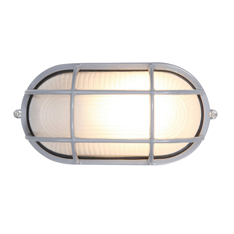 Nauticus Dual Mount Small Outdoor Bulkhead Light in Satin