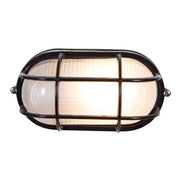 Nauticus Dual Mount Large Outdoor Bulkhead Light in Black