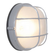 Nauticus Round Dual Mount 9.5" Outdoor Bulkhead Light in Satin