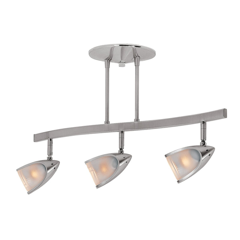 Comet 3-Light LED Semi-Flush Mount in Brushed Steel