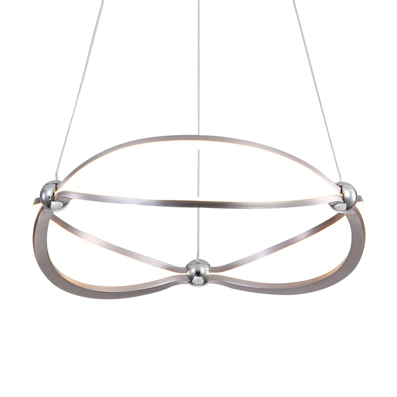 Spirale 19" Pendant in Satin Nickel