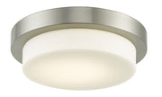 Step 11" Stepped Opal Glass Flush-Mount in Brushed Nickel - Lamps Expo