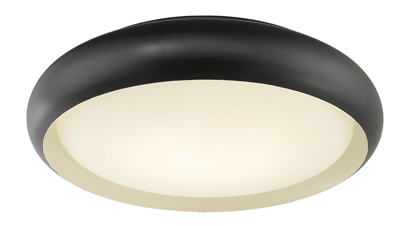 Euphoria 1-Light Flushmount in Bronze with Frosted Glass - Lamps Expo
