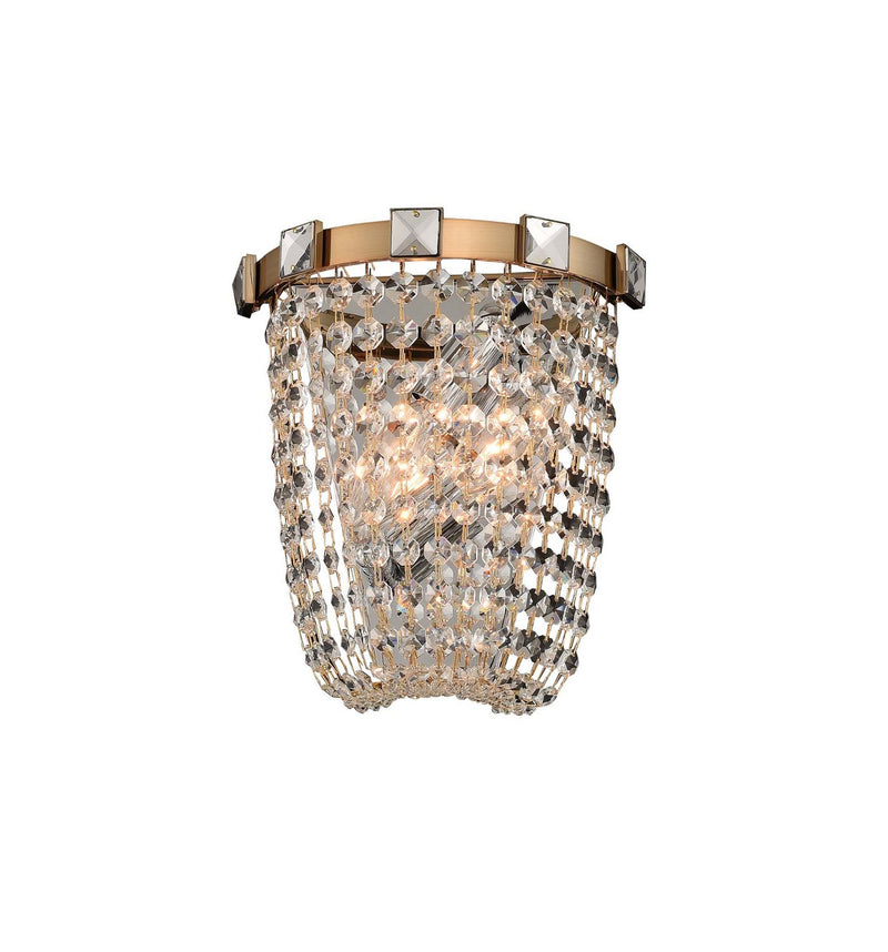 Impero 2-Light Wall Sconce in Brushed Champagne Gold