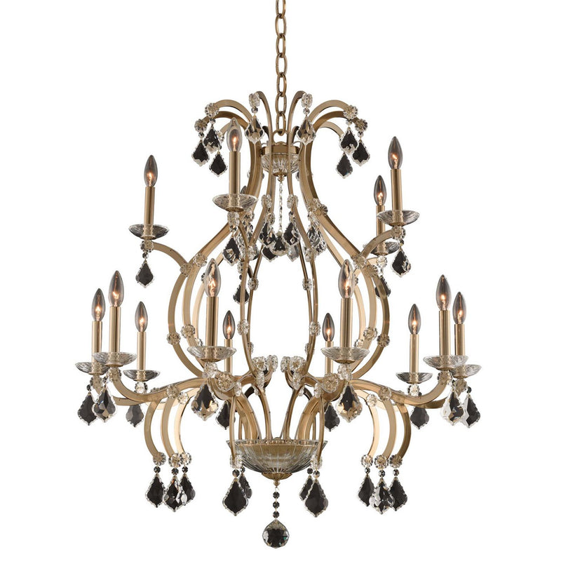 Duchess 15-Light Chandelier in Brushed Champagne Gold