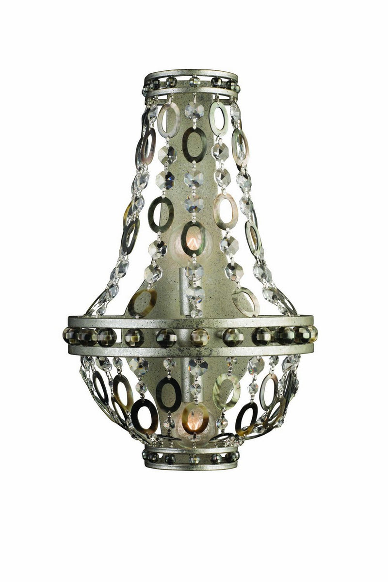 Lucia 2-Light Wall Sconce in Vintage Silver Leaf