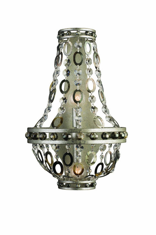 Lucia 2-Light Wall Sconce in Vintage Silver Leaf