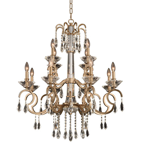 Valencia 12-Light Chandelier in Brushed Champagne Gold