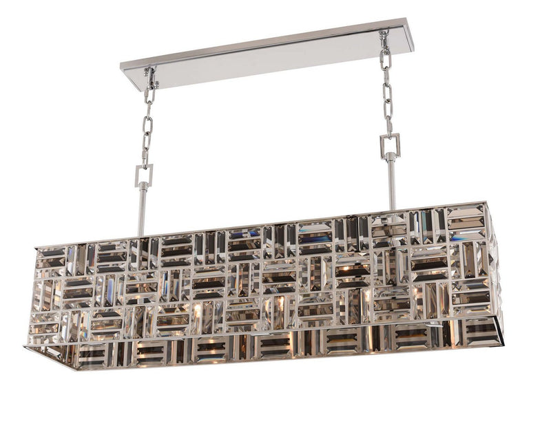Modello 5-Light Linear Pendant in Polished Chrome