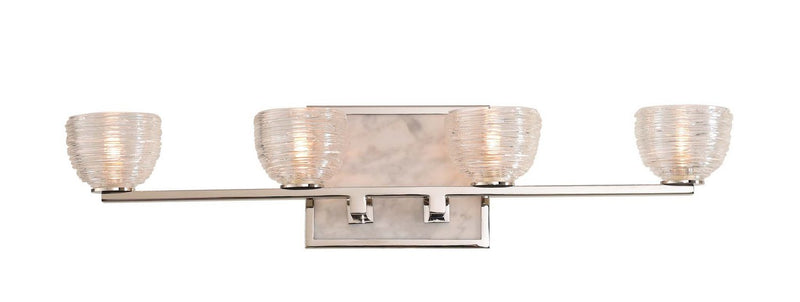 Bianco 4-Light Bath Vanity Light in Polished Nickel