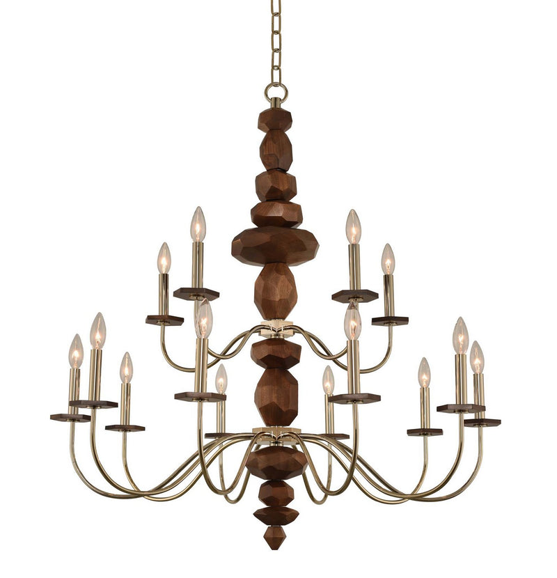 Lassen 15-Light Chandelier in Champagne Gold