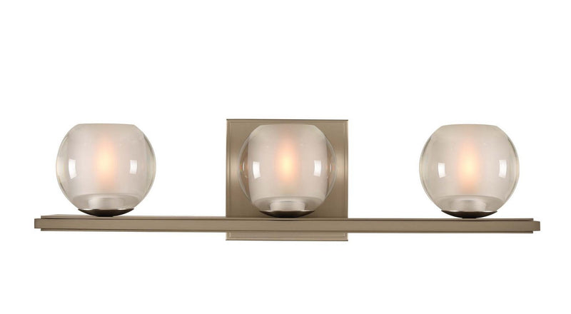 Corona 3-Light Bath Vanity Light in Satin Nickel