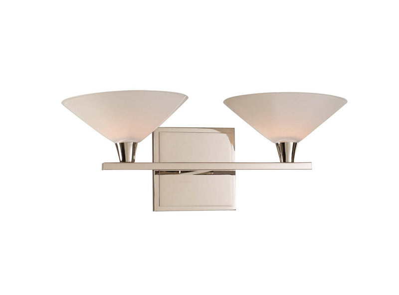Galvaston 2-Light LED Bath Vanity Light in Polished Nickel