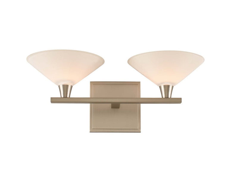 Galvaston 2-Light LED Bath Vanity Light in Satin Nickel