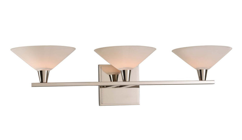Galvaston 3-Light LED Bath Vanity Light in Polished Nickel