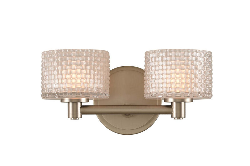 Willow 2-Light LED Bath Vanity Light in Satin Nickel