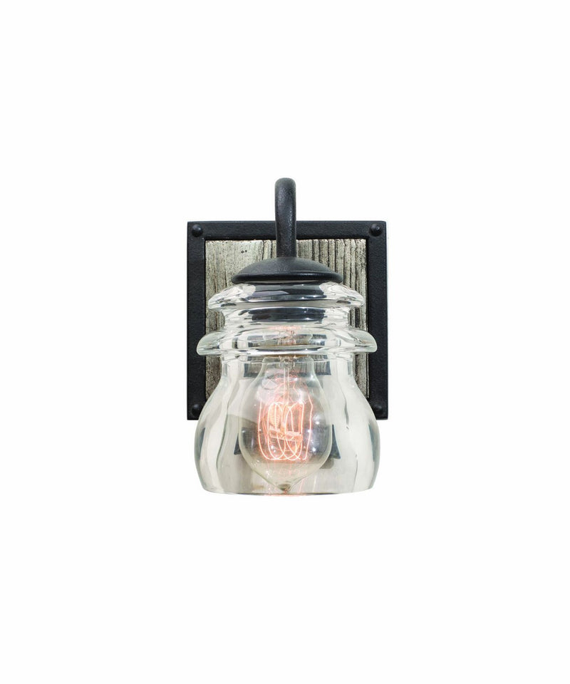 Bainbridge Bath Sconce in Black Iron