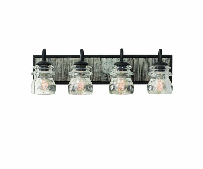 Farmhouse Bainbridge 4-Light Bath in Black Iron - Lamps Expo