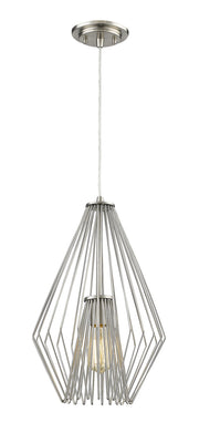 Quintus 1 Light Mini Pendant in Brushed Nickel