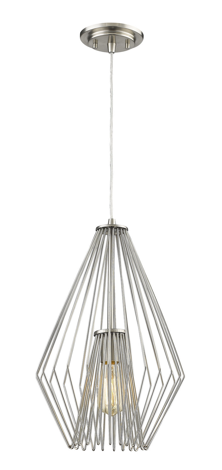 Quintus 1 Light Mini Pendant in Brushed Nickel