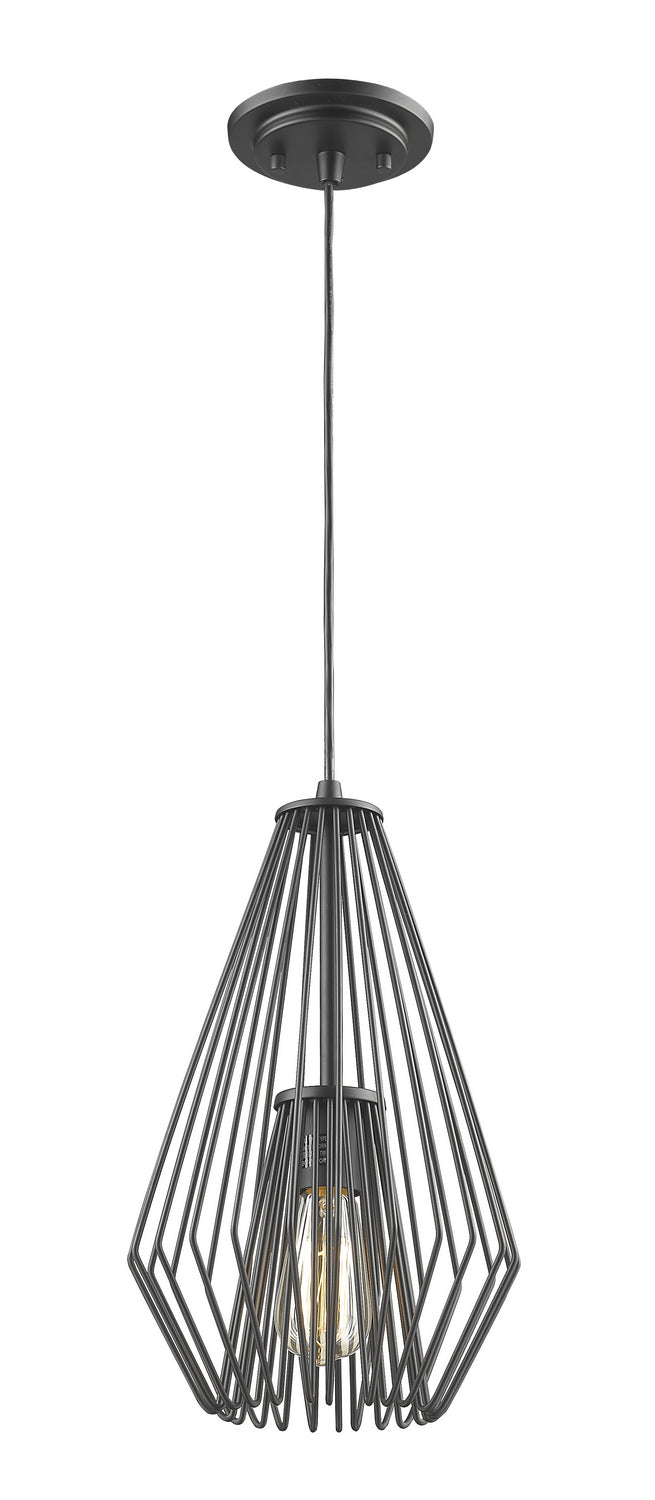 Quintus 1 Light Mini Pendant in Matte Black