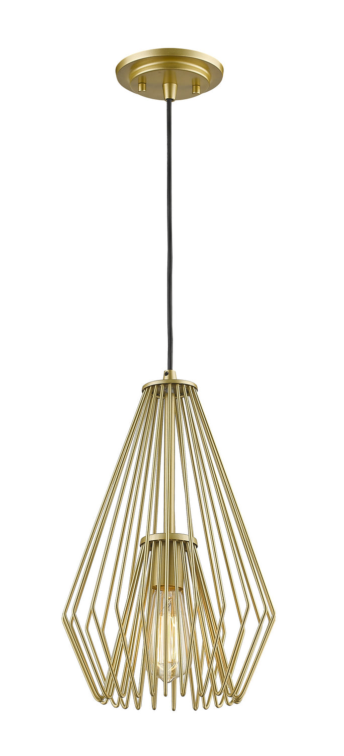 Quintus 1 Light Mini Pendant in Metallic Gold