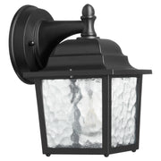 Traditional 8" 1 Light Outdoor Wall Light in Black