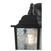 Traditional 8" 1 Light Outdoor Wall Light in Black