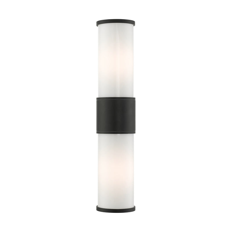 Norfolk 2-Light Large Outdoor Wall Lantern in Textured Black