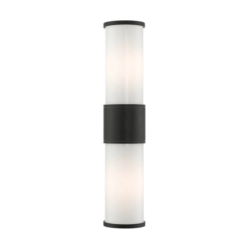 Norfolk 2-Light Large Outdoor Wall Lantern in Textured Black
