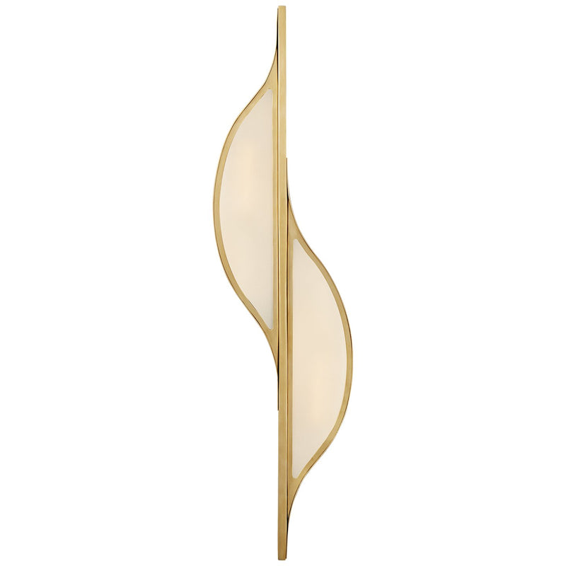 Avant Large Curved 2-Light Wall Sconce in Antique-Burnished Brass