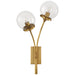 Prescott Two Light Wall Sconce in Soft Brass