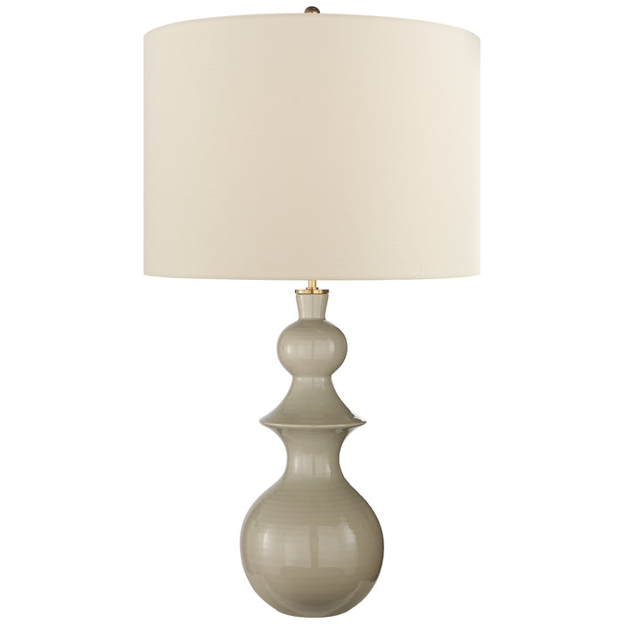 Saxon One Light Table Lamp in Dove Grey