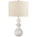 Saxon One Light Table Lamp in New White