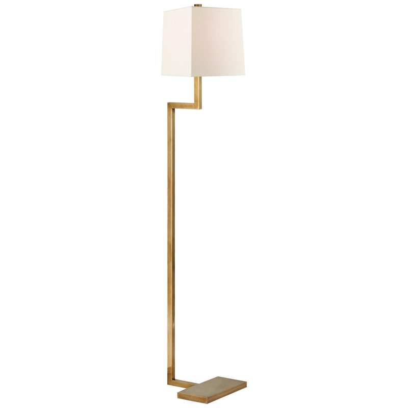 Alander Floor Lamp in Hand-Rubbed Antique Brass