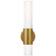 Penz Medium Cylindrical 2-Light Wall Sconce in Hand-Rubbed Antique Brass