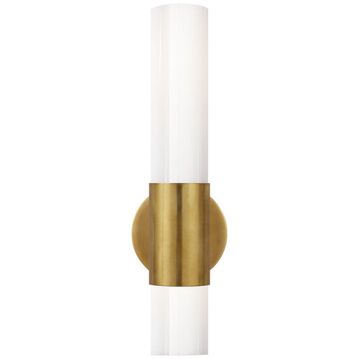 Penz Medium Cylindrical 2-Light Wall Sconce in Hand-Rubbed Antique Brass