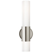 Penz Medium Cylindrical 2-Light Wall Sconce in Polished Nickel