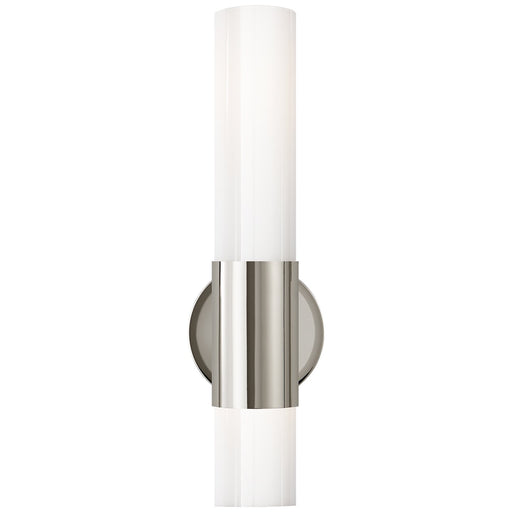 Penz Medium Cylindrical 2-Light Wall Sconce in Polished Nickel