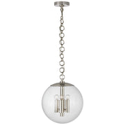 Turenne Four Light Pendant in Polished Nickel