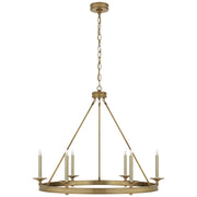 Launceton Six Light Chandelier in Antique-Burnished Brass