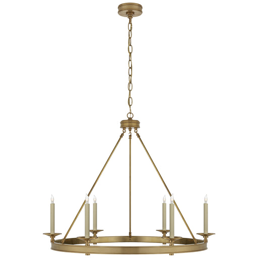 Launceton Six Light Chandelier in Antique-Burnished Brass