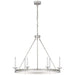 Launceton Six Light Chandelier in Polished Nickel