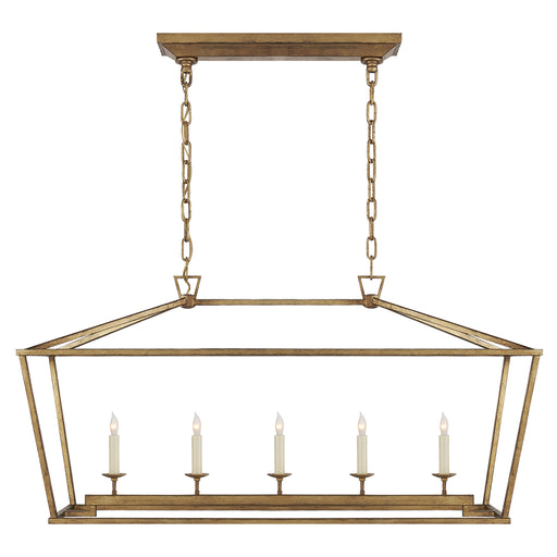 Darlana Five Light Linear Pendant in Gilded Iron